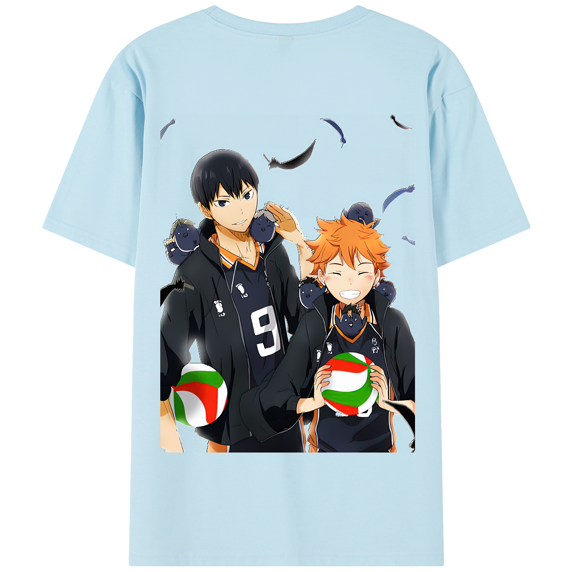 （画像用） ハイキュー!! Haikyu!! 綿100％半袖Tシャツ（背面プリント）